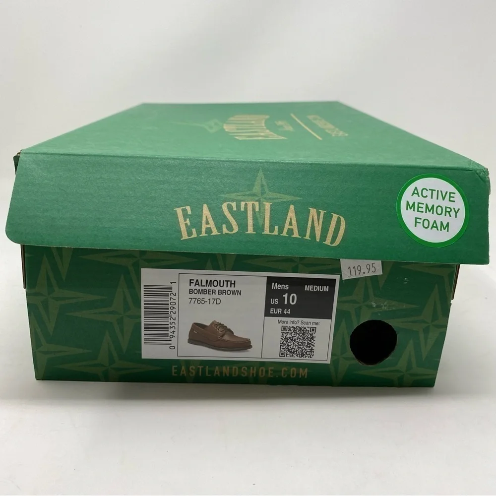 Eastland Falmouth Leather Boat Shoe Bomber Brown